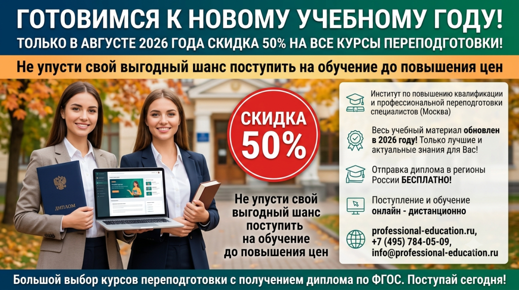 Стоимость курса переподготовки